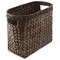 Casafield Woven Magazine Holder with Handles - Seagrass Water Hyacinth Storage Basket for Bathroom, Living Room, Home Office